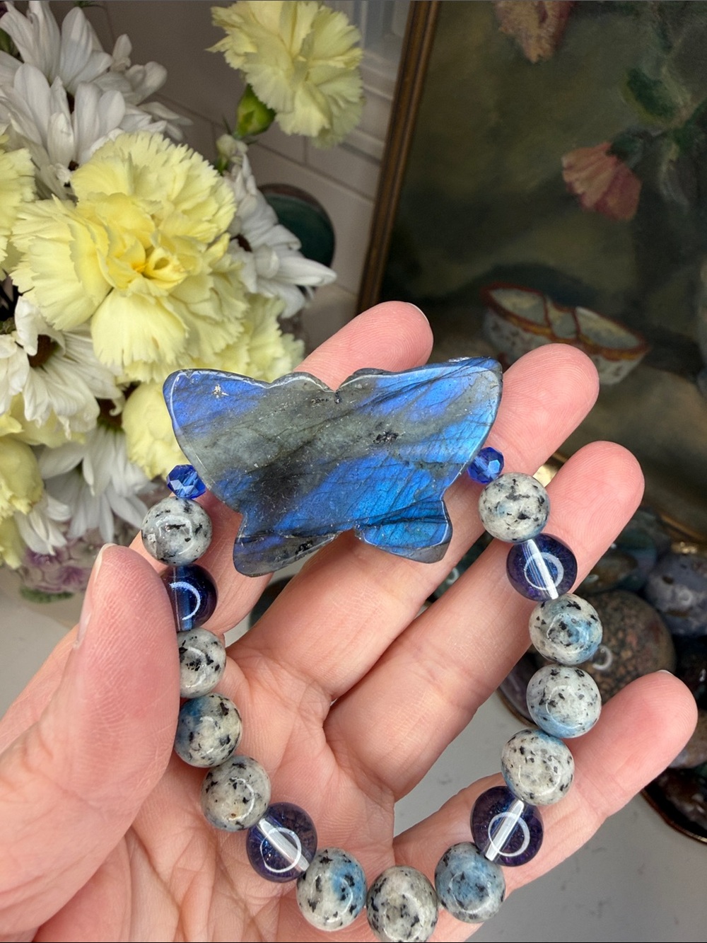 ON BRAVE WINGS • Labradorite Butterfly + K2 Bracelet: B1321 - Picture 4 of 6